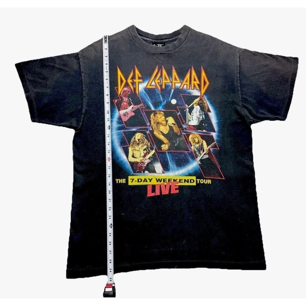 Def Leppard 7 Day Weekend Tour 1992 Vintage T Shirt XL Giant Tag Single Stitch L